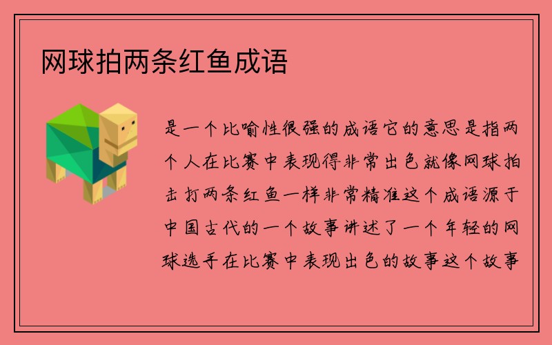 网球拍两条红鱼成语